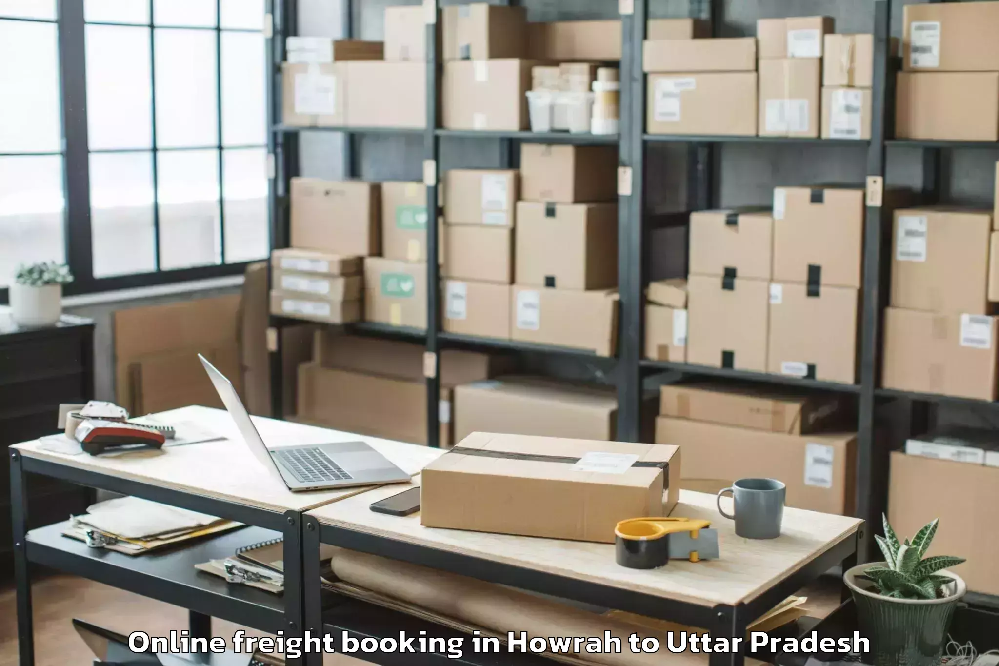 Top Howrah to Ujhani Online Freight Booking Available